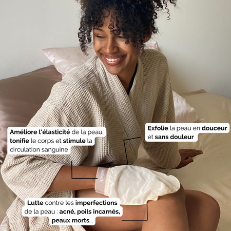 Gant exfoliant en soie