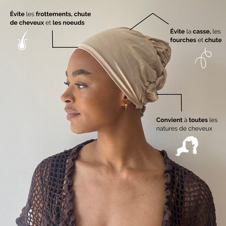 Bonnet de nuit en satin