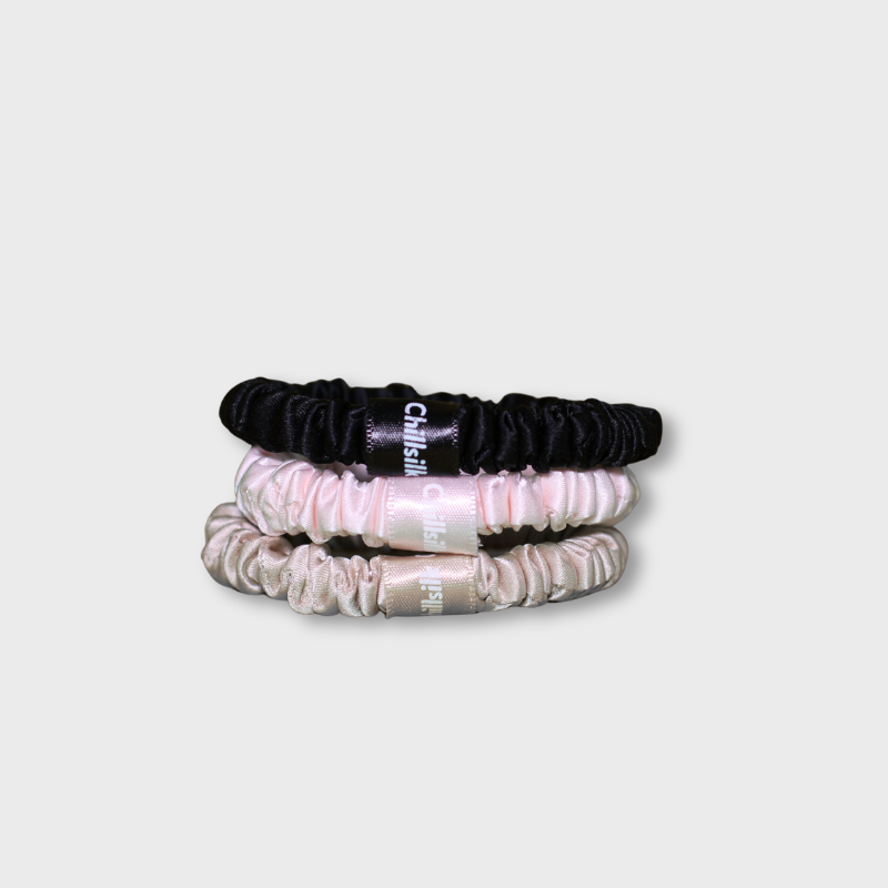 Trio de chouchous en soie Tiny