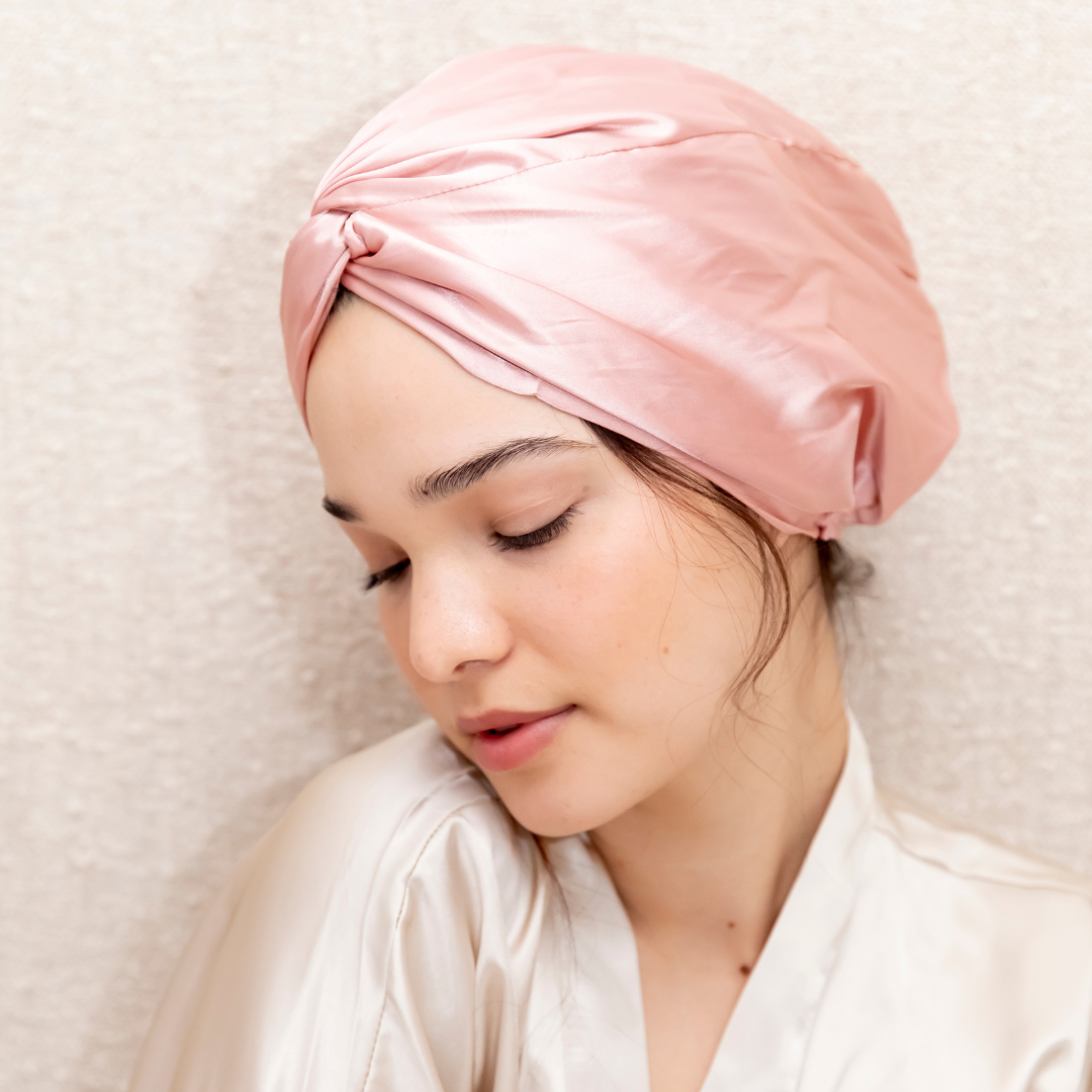 Schlaf-Turban Roségold