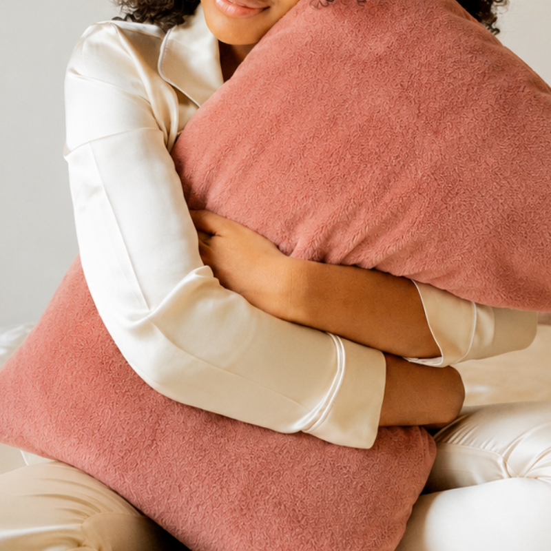 Taie d'oreiller en satin et microfibre