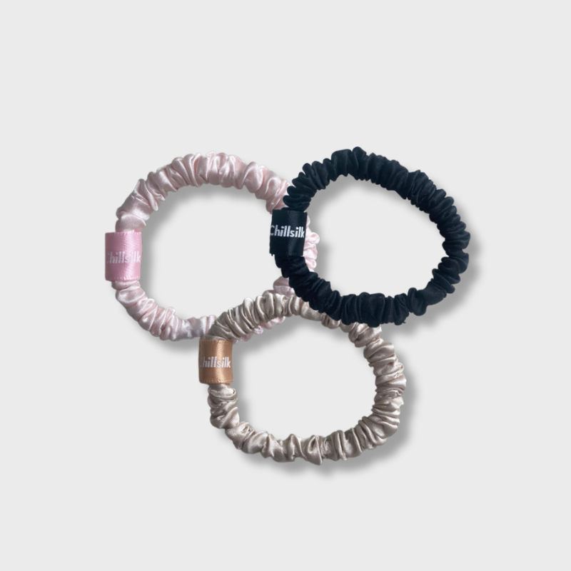 Trio de chouchous en soie Tiny