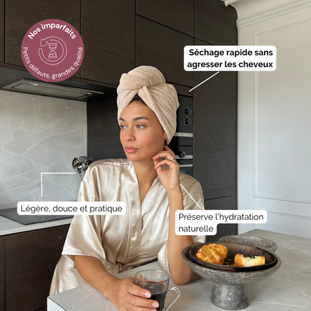 La serviette en microfibre Beige - Les imparfaits