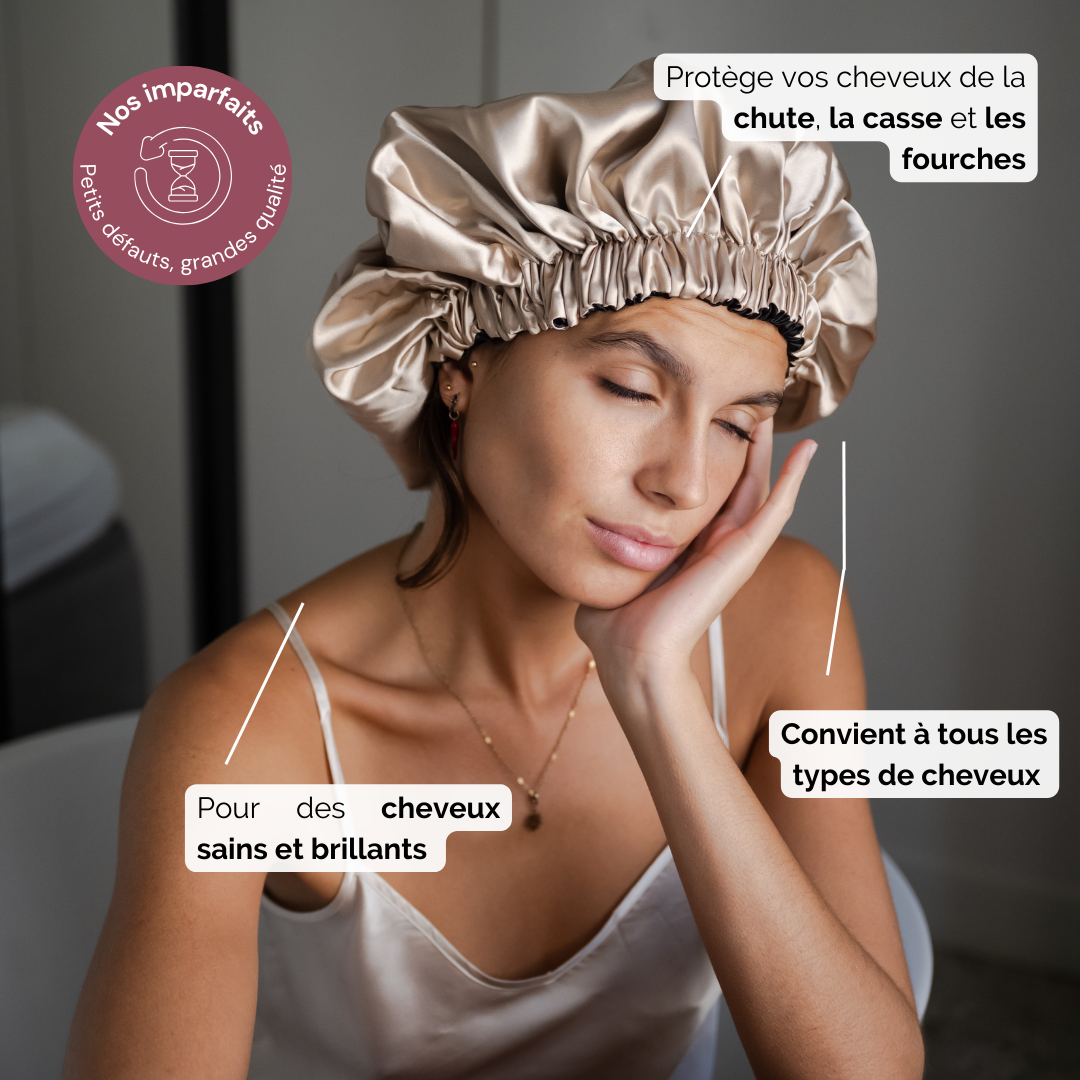 La charlotte en satin Noir et Beige - Les imparfaits