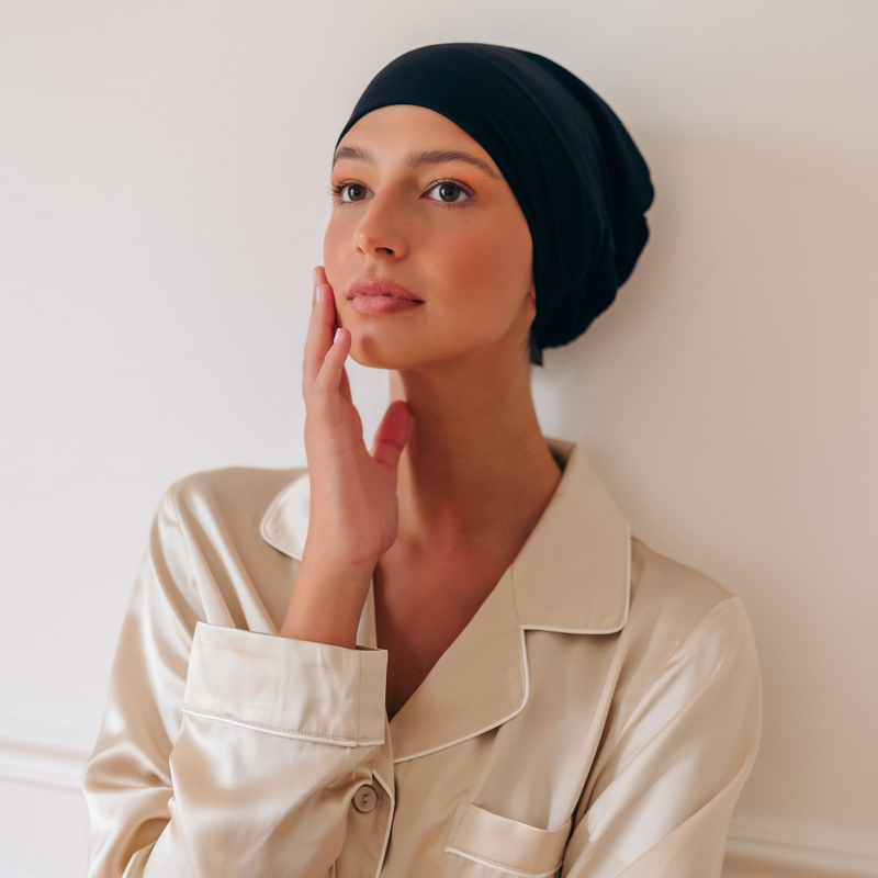 Bonnet de nuit en satin